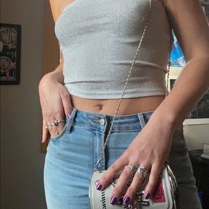 Silver Tube Top